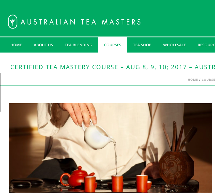 Australian Tea Masters Course